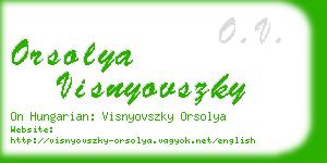 orsolya visnyovszky business card
